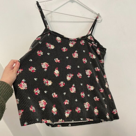 TORRID 3 Plus Size Floral Polka Dot Bustier Cami Black White Polka Dot Tank Top - Picture 15 of 15
